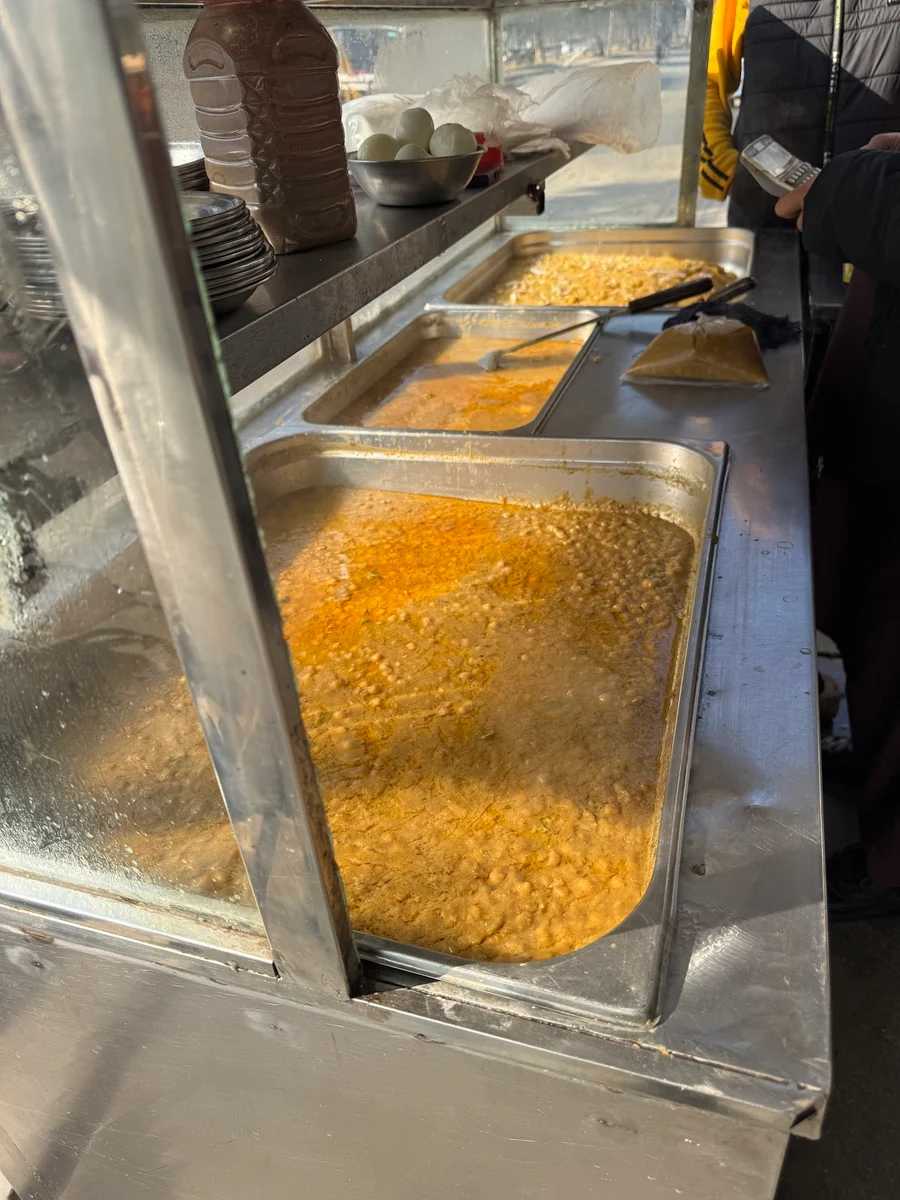 The food counter inside Al.Falah Samosa Shop